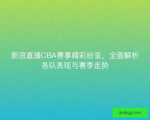 新浪直播CBA赛事精彩纷呈，全面解析各队表现与赛季走势